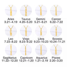 Load image into Gallery viewer, Zodiac Name Vertical Necklace
